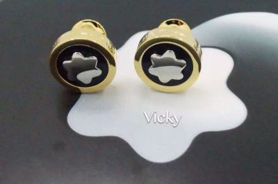 AAA Grade Copy Mont Blanc Contemporary cufflinks gold & black